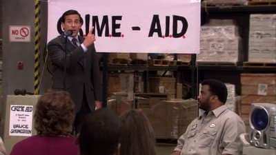 Crime Aid the office poster.